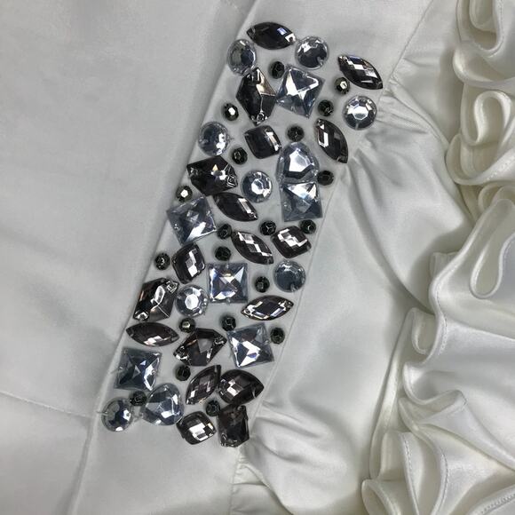 Marine blu one shoulder blouse - Picture 4 of 8